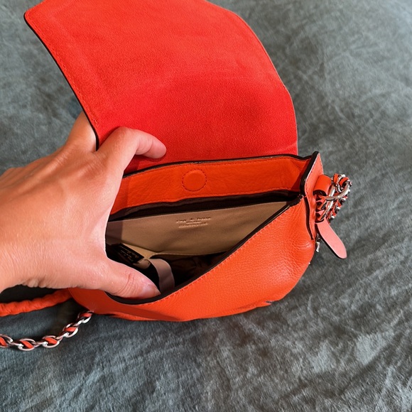 RAG & BONE BRADBURY MINI FLAP CROSSBODY ORANGE BAG - Picture 2 of 10